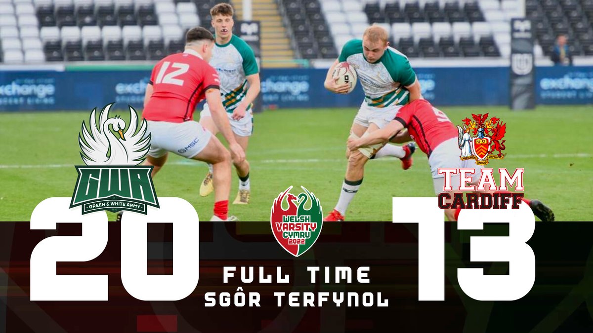 Welsh Varsity (@thewelshvarsity) on Twitter photo 🏆After a tense final few minutes, it's a win for <a href="/surfc_official/">Swansea Uni Rugby Football Club</a>
#WelshVarsity #GWA22 #TeamCardiff 🏆After a tense final few minutes, it's a win for <a href="/surfc_official/">Swansea Uni Rugby Football Club</a>
#WelshVarsity #GWA22 #TeamCardiff