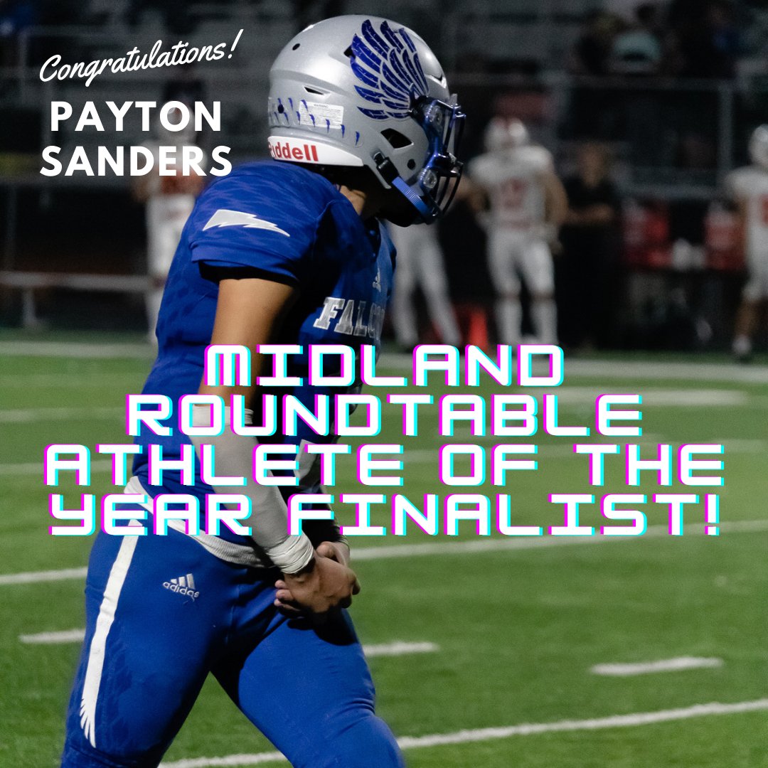 skyviewfalconfb's tweet photo. Congratulations @paytonsanders16! Midland Roundtable Athlete of the Year Finalist! https://t.co/IMUvA9N43l