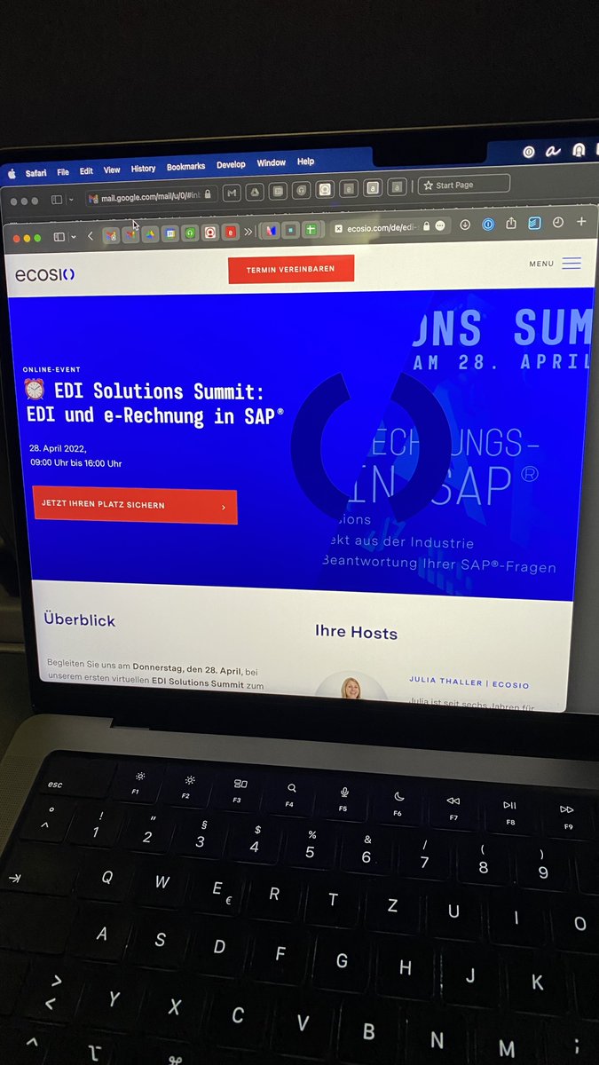 Letzte Vorbereitungen für den morgigen "EDI Solutions Summit: EDI und e-Rechnung in SAP®". Für Spätentschlossene: die Anmeldung ist noch offen und die Aufzeichnungen aller Talks versenden wir im Nachgang auch! ecosio.com/de/edi-solutio… #sap #edi #erechnung