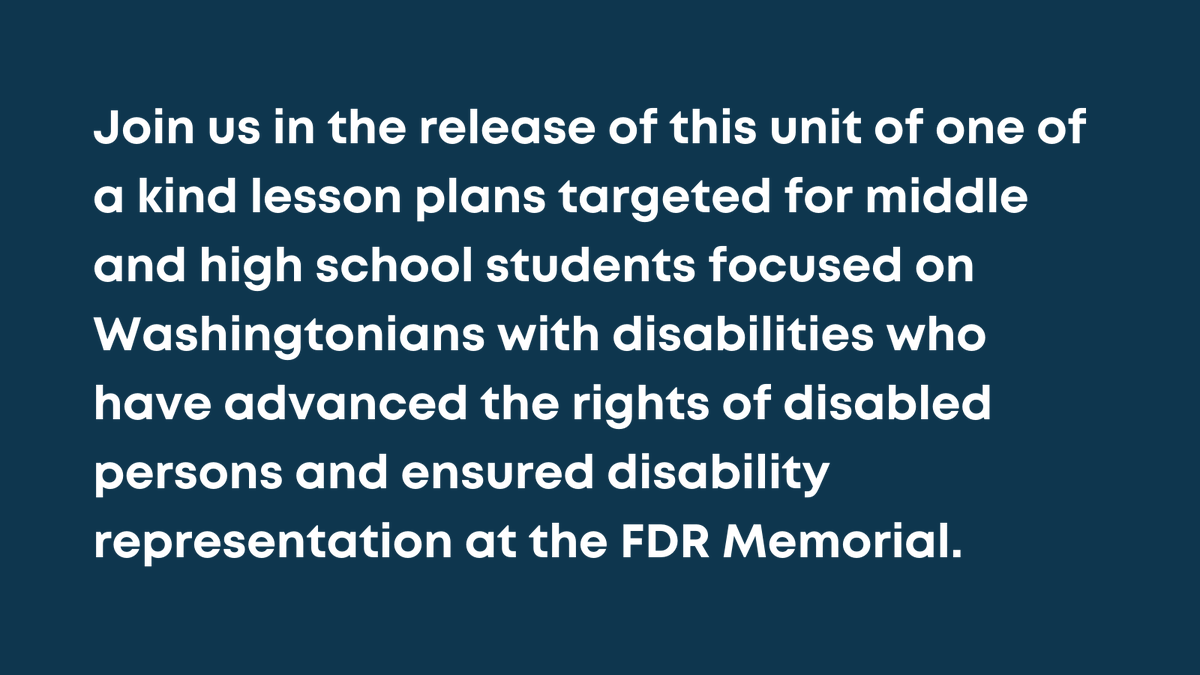 FDRMemorial's tweet photo. We are kicking off the #DCDisabledHeroes Event!
Thank you to @HumanitiesDC for funding this project!
#FDRLegacy #FDRMemorial #Disability #Inclusion #Education #K12Educators #DCEducators #DCCharters https://t.co/VoofQXOR2A