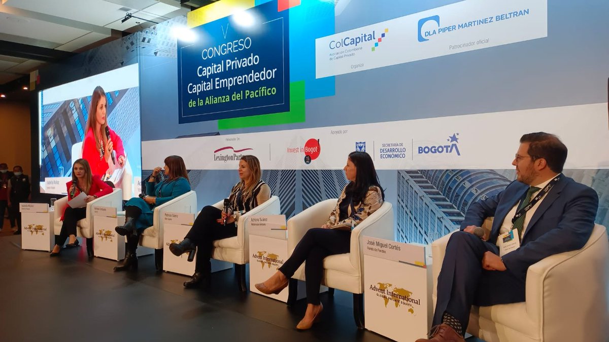 investinbogota's tweet photo. #CongresoColCapital2022 | Mónica Sánchez, gerente de inversión de @investinbogota habla sobre "Inversión en Venture Capital" en el Congreso de @ColCapital_ con @asuarezp de @MatterScale Ventures; @Atortajada de 1200 VC; @patsaenz2016 de @EWACapital y @jmcortesg del @FONDODEFONDOS https://t.co/gb3fsEeG5h