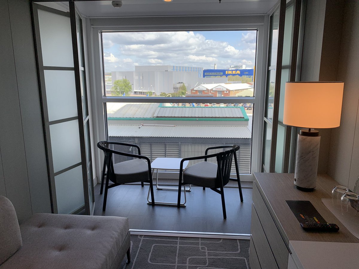 TCsarahbolton's tweet photo. My home for the last 2 days - Edge stateroom with infinite verandah on @CelebrityUK #CelebrityBeyond #JourneyWonderFULL #celebritylovesagents #CruiseExpert #CLIAMaster #CruiseAgent #BugNaked #CaptainKate https://t.co/93QUYPQzPe