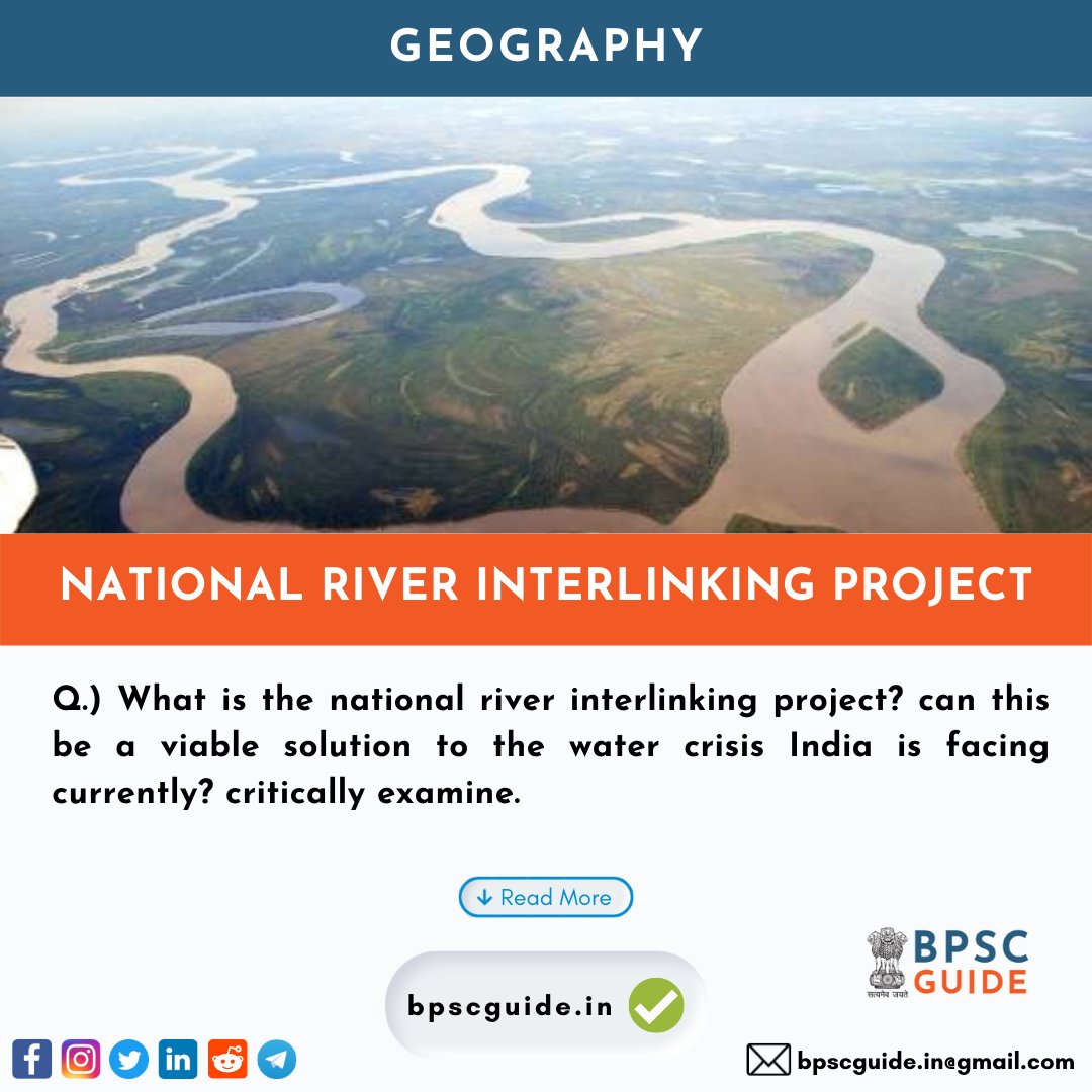 BPSCguide_in's tweet image. bpscguide.in/what-is-the-na…

#nationalriver #linkingproject #riverlinkingproject