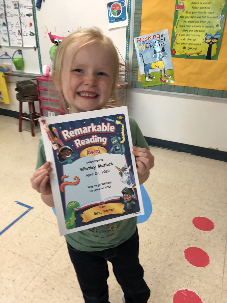 These two amazing Pre-K students are officially in the “Reading Club”!! Woo hoo! Kinder here we come!! 
<a href="/emmaelem/">Emma Roberson Elementary School</a> <a href="/granburyisd/">Granbury ISD</a> <a href="/ERESReads/">ERES Library</a>