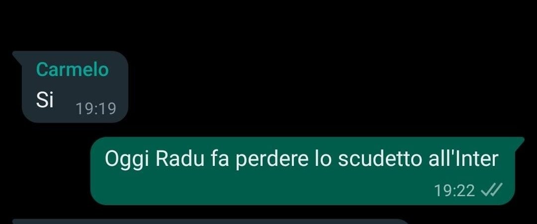 Scusate <a href="/Inter/">Inter ⭐⭐</a> #BolognaInter #Radu