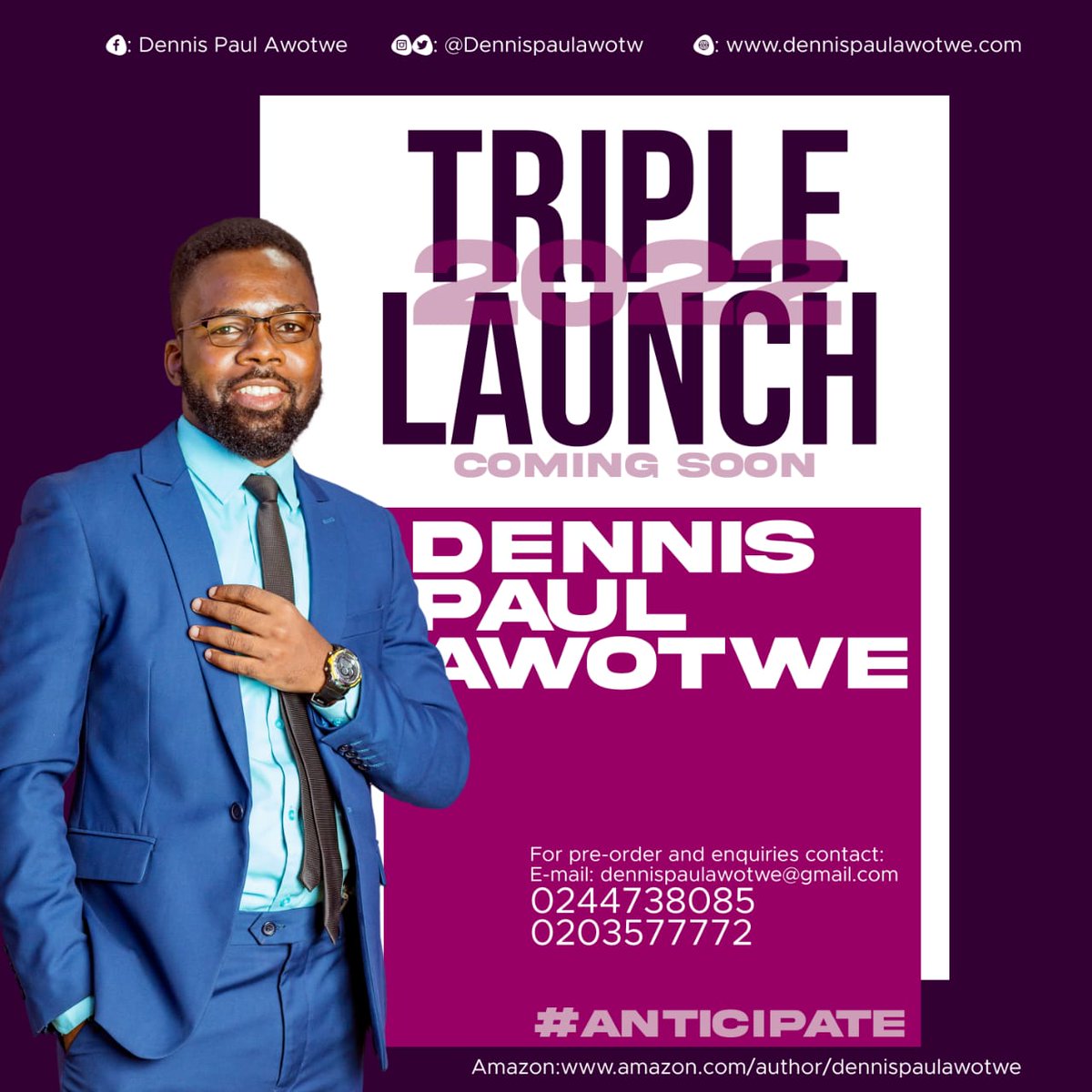 dennispaulawotw's tweet photo. The last time I did a book launch was in 2016.
It is time to rekindle and revive the Spirit and fire of DPA Books.
Prepare and join me to do this!!!
Let's do triple!!!
#BookLaunch
#ComingSoon
#Anticipate
#DPABooks
#AdelphosBookStore
#Phanet
#UpperCityChurch
#DTS
#CLU
#AIPC https://t.co/tg5aH62EEP