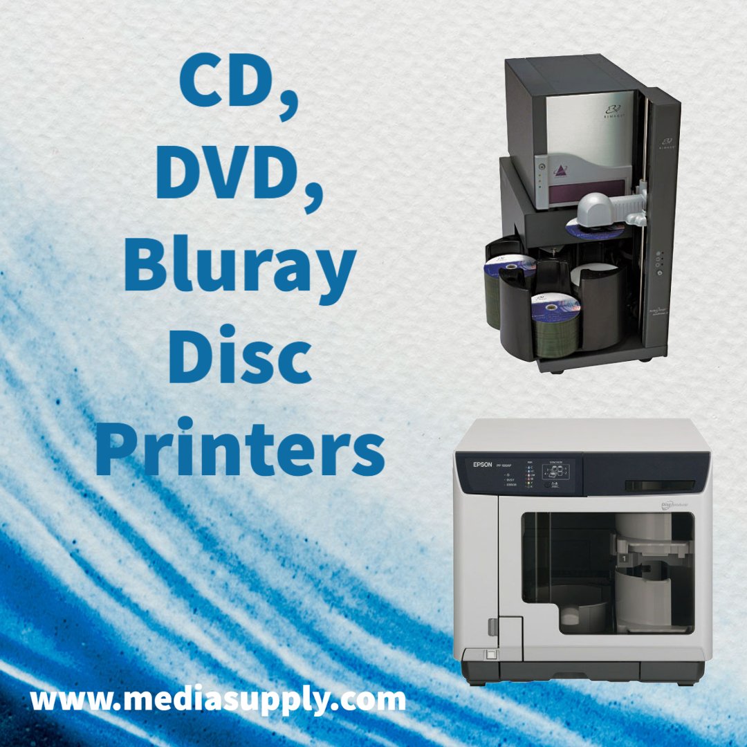 MediaSupply's tweet image. Get the best deals on CD/DVD/BD Printers and find everything you&apos;ll need to improve your disc printing capabilities!

Shop online for #Rimage, #Epson and #Primera automated disc #printers at bit.ly/3KoJ5kV