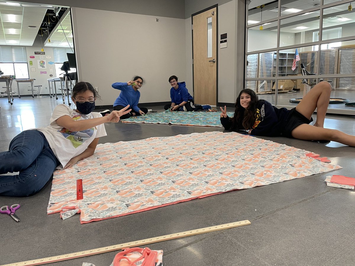 The Volunteer Club raised over $500 so we could purchase fabric to make blankets that we will donate to <a href="/nationwidekids/">Nationwide Children's Hospital</a> ! Here we are hard at work making the blankets ✂️ Thank you to all who donated! <a href="/erms_DCSD/">Eversole Run Middle School</a>