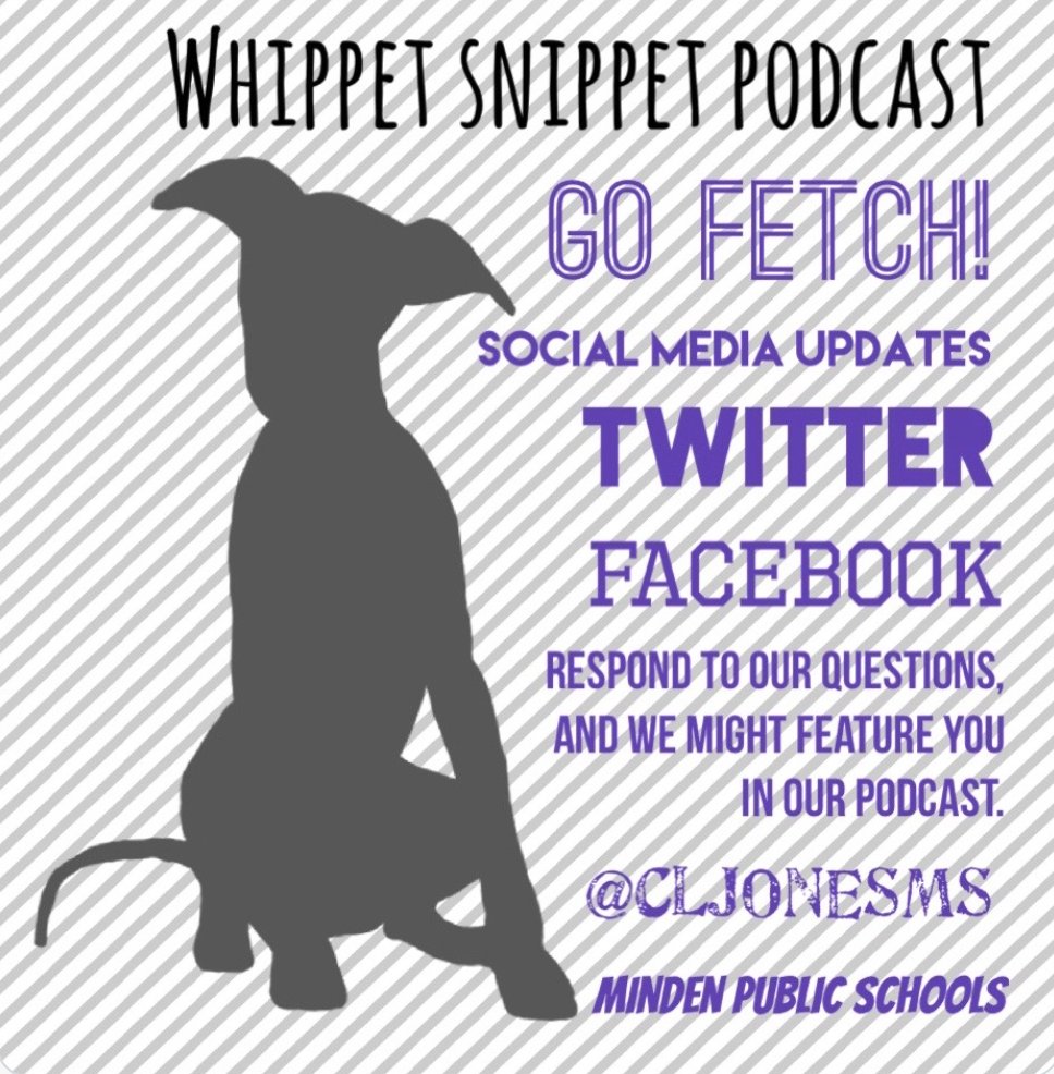 GO FETCH! 
Let's start a tradition for the Whippet Snippet Podcast. We tweet out a ?/hashtag, you respond. We'll feature you in our podcast. Today, let's hear your #communitycomedy. Minden, share silly stories about our town. 
<a href="/wmaulsby24/">Whitney Maulsby</a> <a href="/MindenWhippets/">Minden Public Schools</a>