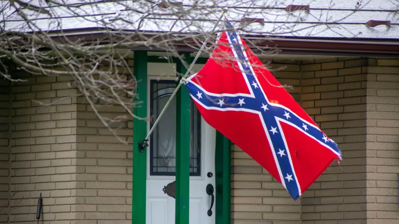 NaheedD's tweet photo. Who else thinks it's time we ban the Confederate flag in Canada? ✋🏾 https://t.co/AUAyV1J0ln