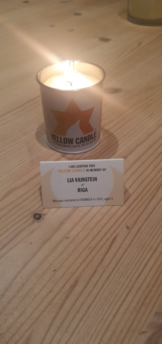 Remembering Lia Vainstein from Riga, murdered aged 5 in Rumbula in 1941 #yellowcandle