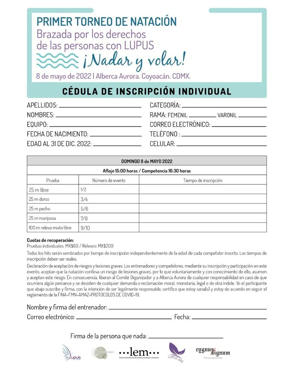 Donaji_Dom's tweet photo. Dirigido a pacientes con lupus y personas sanas que nos quieran apoyar.📢 A nadar.
📢💦📢😱💦💜📢🔵🥳
#natacion #diamundialdellupus💜 #lupusawareness #LupusAtencionYa
Nos ayudan a difundir?
Una actividad hermosa que estamos haciendo en conjunto @LupusMorelos https://t.co/4d2imowjw1