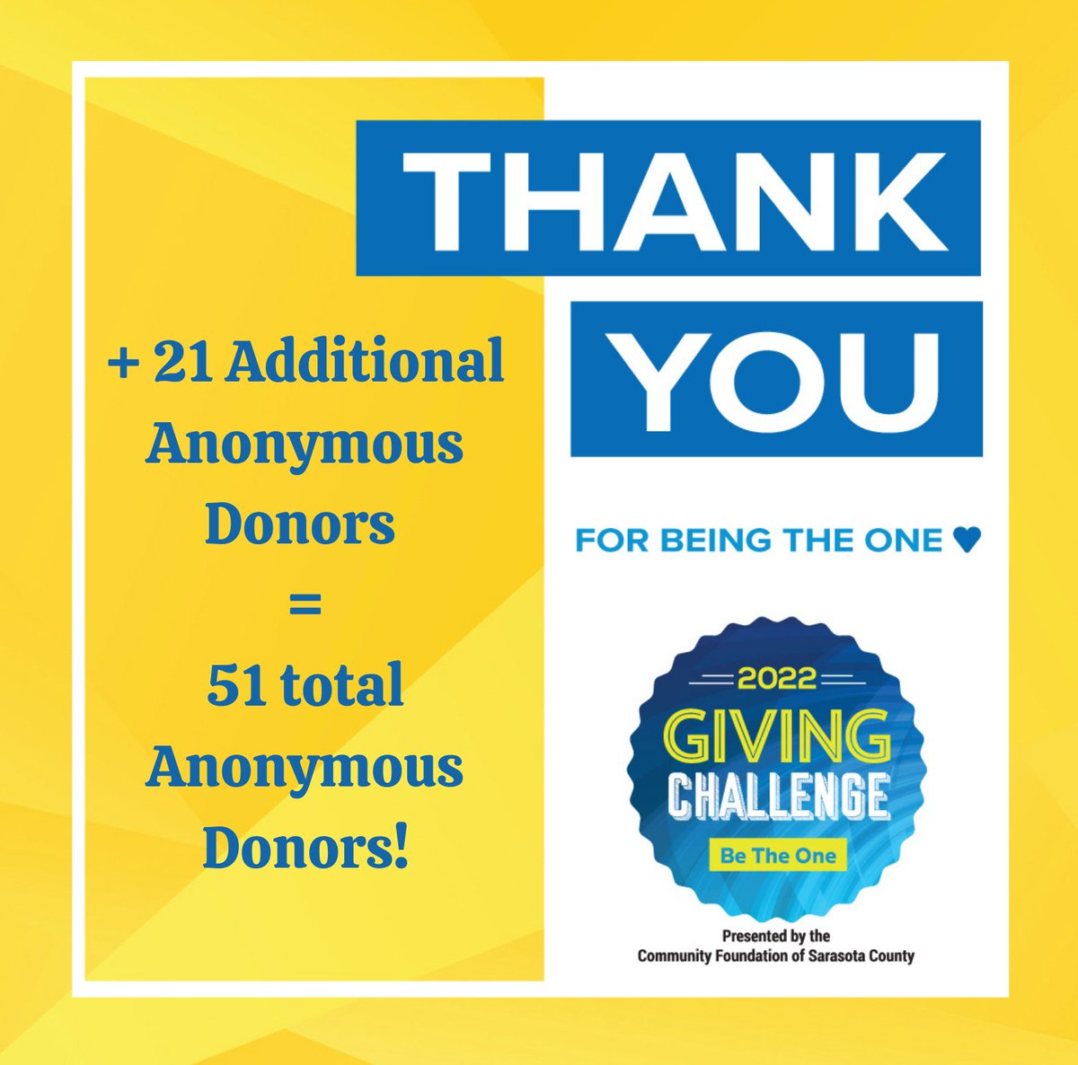 CefManasota's tweet photo. We want to acknowledge all the generous anonymous donors! You know who you are even though we obviously do not. Thank you for your heart and support of our mission to reach kids for Christ! https://t.co/fSYnDXYlTe