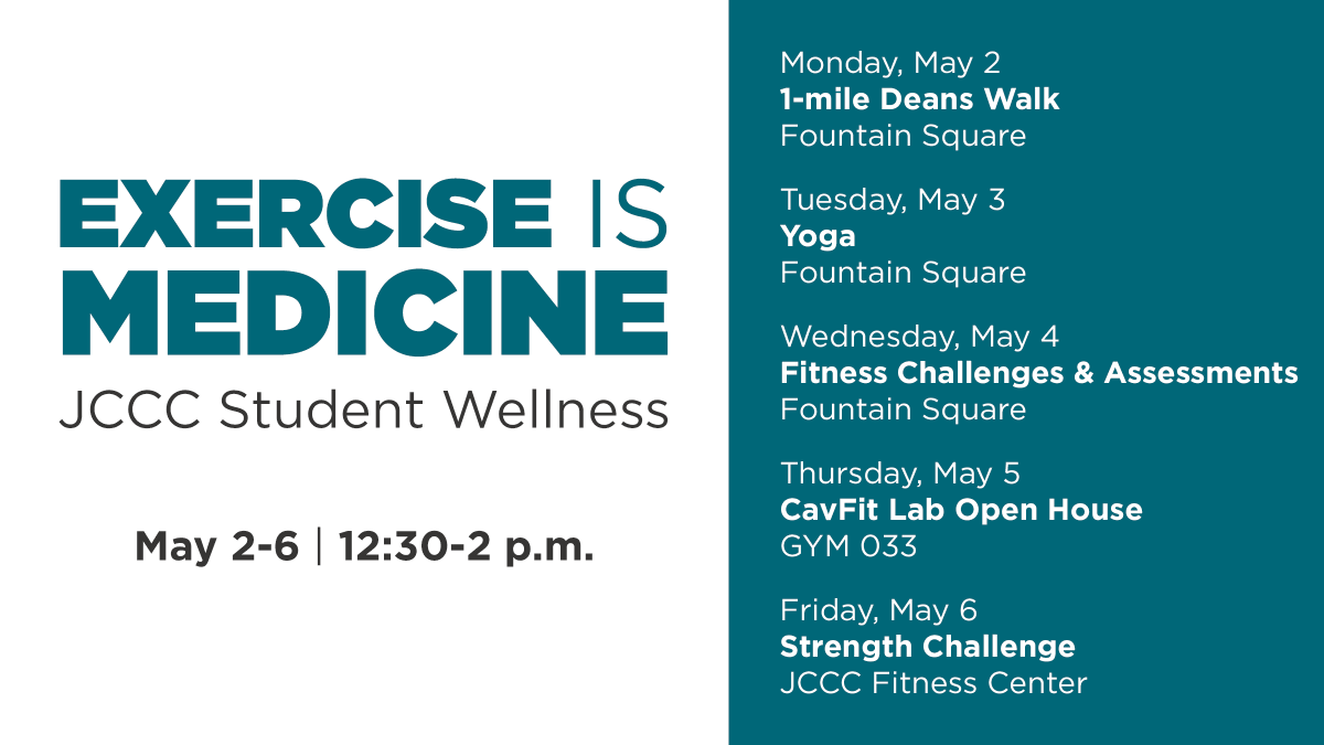 JCCCfitcavs's tweet photo. Join us for a week of physical activity on campus!!  Celebrating a year of success &amp; getting back together for physical activity #fitcavs  Way to go Cavs!! https://t.co/gmyPr7HOVA
