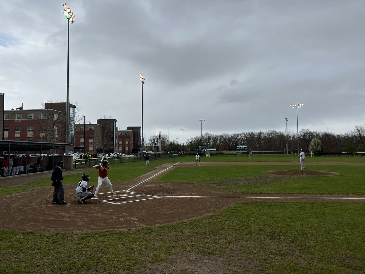 MsTranP's tweet photo. @NAKnightsBASE vs Lawrence. Sky is clearing up! https://t.co/9aTvxAAUgH