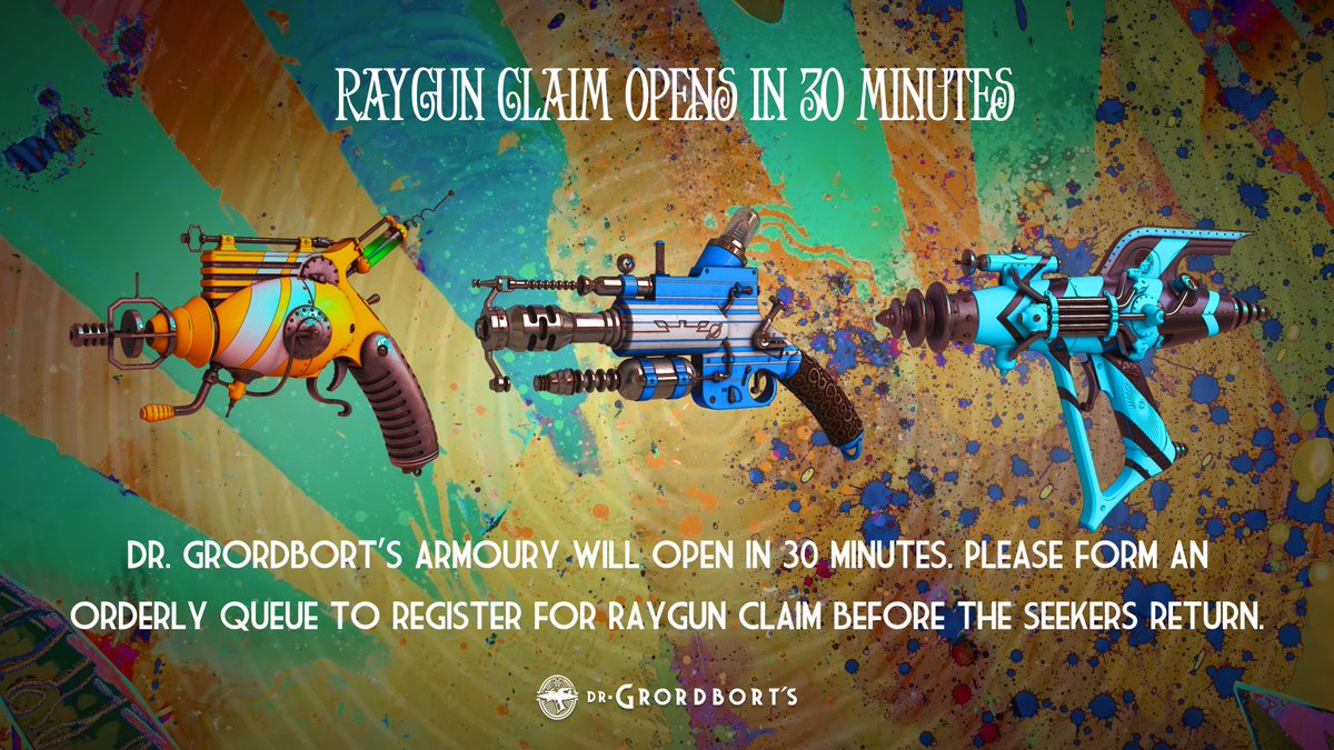 What’s all this? 30 minutes ‘til the armoury opens and you’re still hopping around aimlessly? Bah! 

You’ll want to get moving if you know what’s good for you! 

drg.fluf.world

#FLUFWorld <a href="/seekers_xyz/">Seekers</a> <a href="/WetaWorkshop/">Wētā Workshop</a> <a href="/partybearNFT/">partybearnft</a>