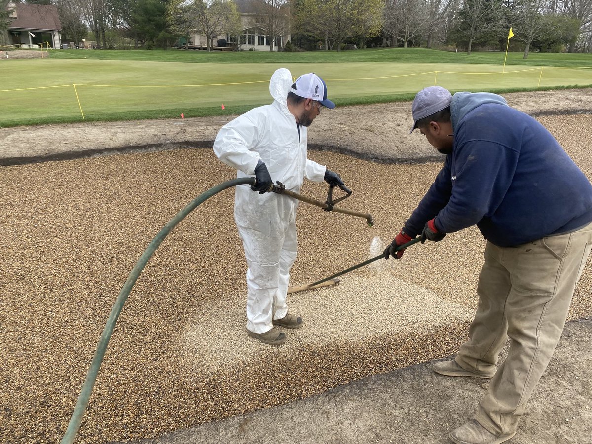 PCCgrounds's tweet image. Another one sprayed, one more left to spray today.