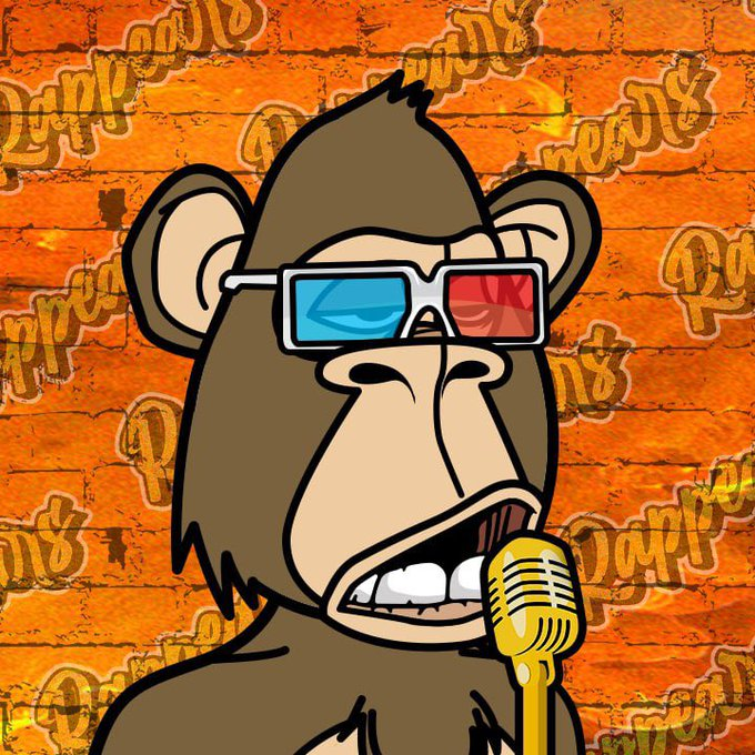 0xfloes's tweet photo. @RappearsNFTs
 partnered w/ 
@BoredApeYC
 #3619 for a licensed 1of1 NFT! 
- DAO/Staking ready @ launch 
- OWN/BUY music NFTs
- EARN royalties paid by Apple/Spotify+TV/Radio

#NFTGIVEAWAY
1⃣Follow @RappearsNFTs 
2️⃣RT, Tag frens
3️⃣Sign up on WL
https://t.co/PMR1kZJXDB 
4/29 PRESALE https://t.co/piXXHYWoRu