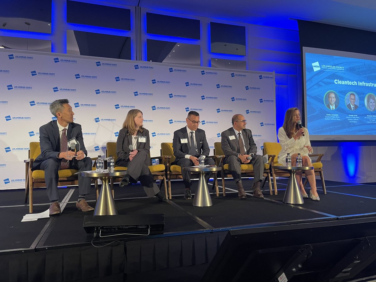 LAEDC's tweet photo. During the Clean Tech Infrastructure panel, we discussed how cities can develop and implement cleantech infrastructure in their communities #88CitiesSummit https://t.co/2uF848K8bJ
