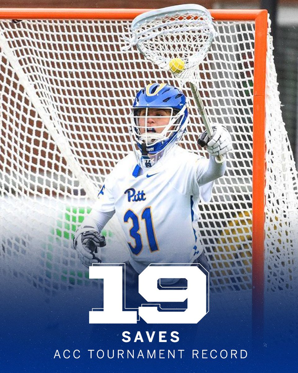 ACC WLAX Tournament history ‼️ 

<a href="/Pitt_WLAX/">Pitt Lacrosse</a>’s Paulina Difatta with a record 19 saves vs. Louisville in the First Round ❌