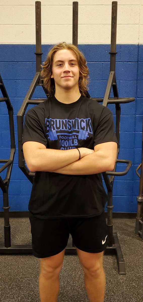 BHSStrength's tweet photo. Couldn't be happier for @chase_buchner who hit a 295 Power clean today. This is tied for 3rd best all time. On top of that, he is now in the #1000 club. Chase has broken into the top 10 in several other categories this OffSeason.
 #ProcessDriven #BrusnwickStrong https://t.co/F0lAKIP8Y8