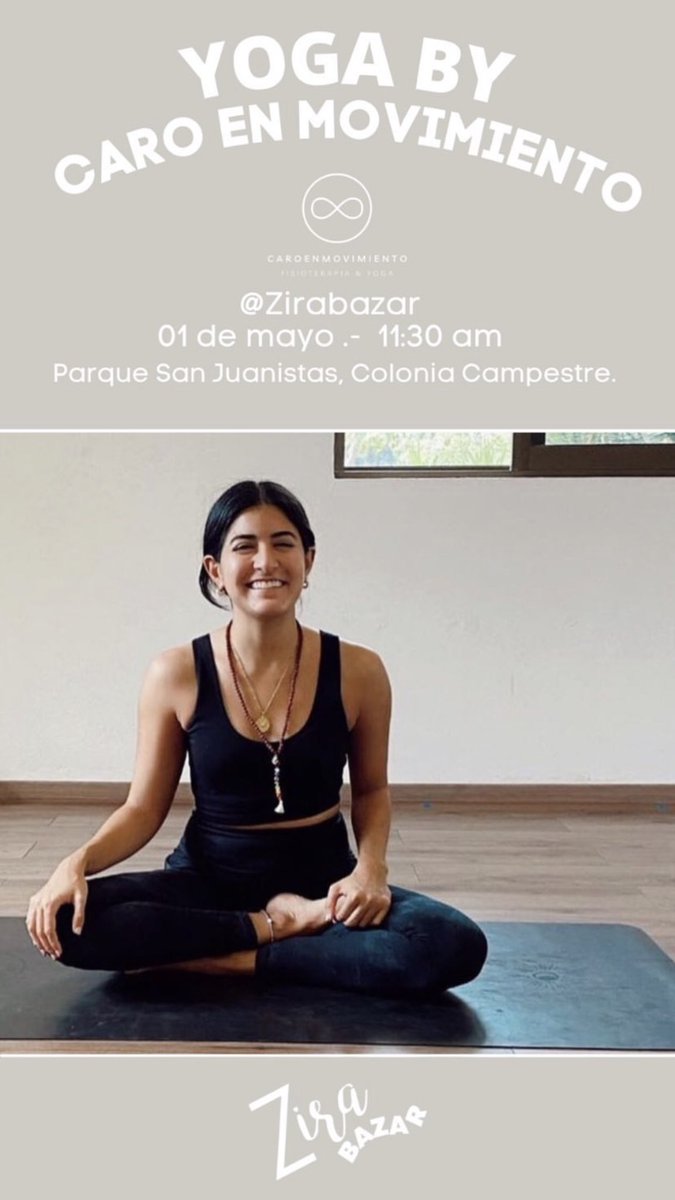 Los invito este domingo 11:30 am a una clase de aportación voluntaria 🤍 en parque san juanistas