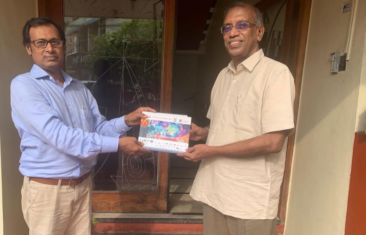 Mr. John Philip, Former General Secretary, ICRF, handed over the ICRF Faber Castelle Spectra International 2021 Certificates and Trophies to Winners. It was received by Mr. U K Menon, Spectra International Overseas Coordinator at Cochin, Kerala, on behalf of the winners