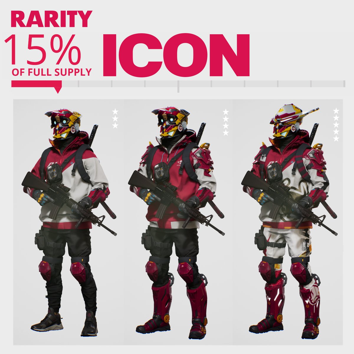 themoshpitgame's tweet photo. [10/10]

Rarity Structure ⚡

15% of Supply - Icon

👉Rare - 50%
1 base material set per Asset &amp; Avatar.

👉Super Rare - 35% 
3 base material sets per Asset &amp; Avatar.

👉Ultra Rare - 15%
3 + base material sets per Asset &amp; Avatar + Emissive &amp; VFX.

#cyphercollection https://t.co/UPDWfrO0Y8