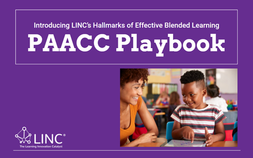 The 2022 Hallmarks of Effective Blended Learning PAACC Framework Playbook is here. Newly revised with great resources and exceptional content, you'll want a copy for your next faculty meeting, in-service day, or lesson planning!  bit.ly/3Ol49Mw
