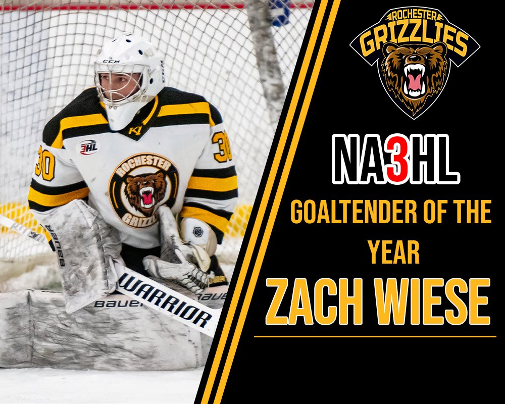 RochesterGrizz's tweet photo. @NA3HL Goaltender of the Year: Zach Wiese https://t.co/47CqZJjD85
