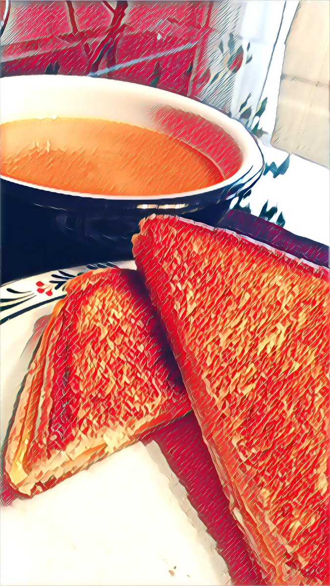 #TomatoSoup and a Gooey #GrilledCheese #Sandwich 
#yummy
