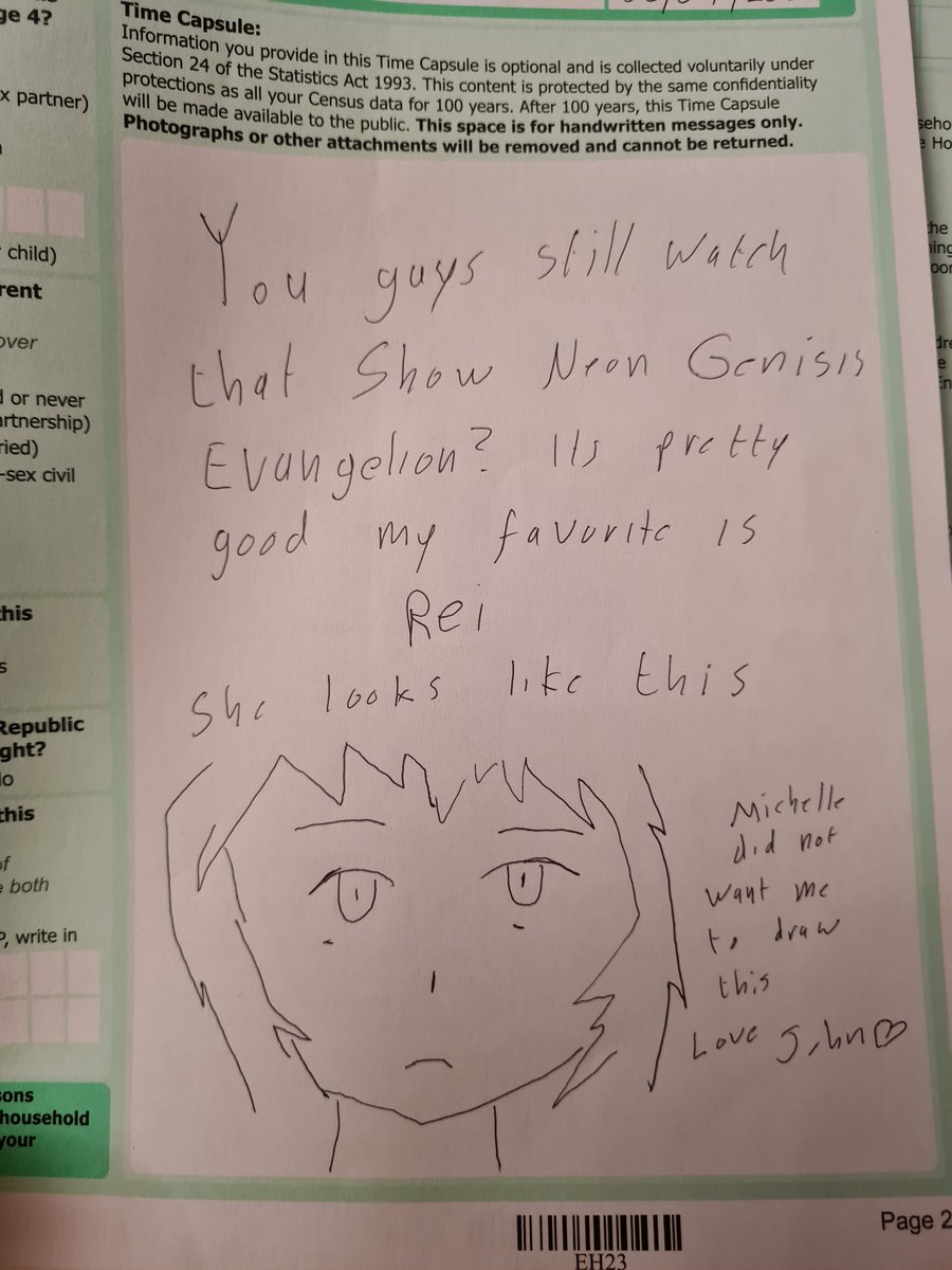 irelands census asked us to write a message for a time capsule that will be opened in 100 years