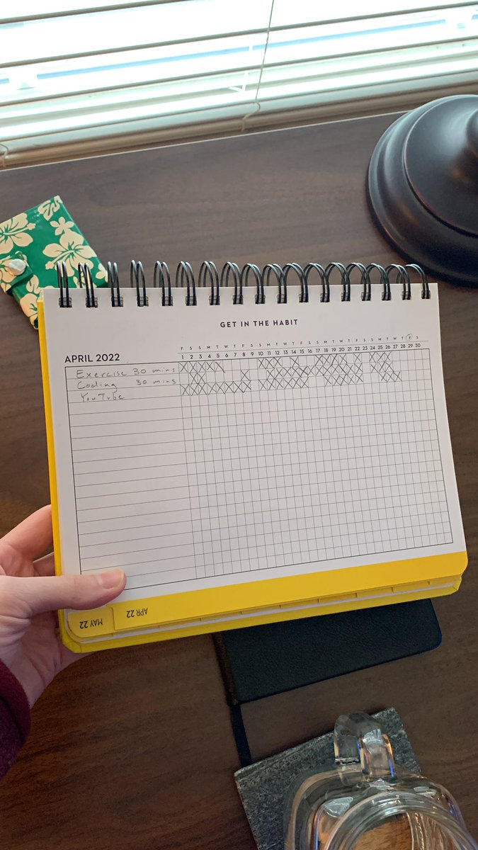 LizRoweYT's tweet photo. @robindaultani My habit tracker. People like to think you have to put in a month of work. But I can pull out my last 20-30 months of habit trackers! https://t.co/fCWHqDor30