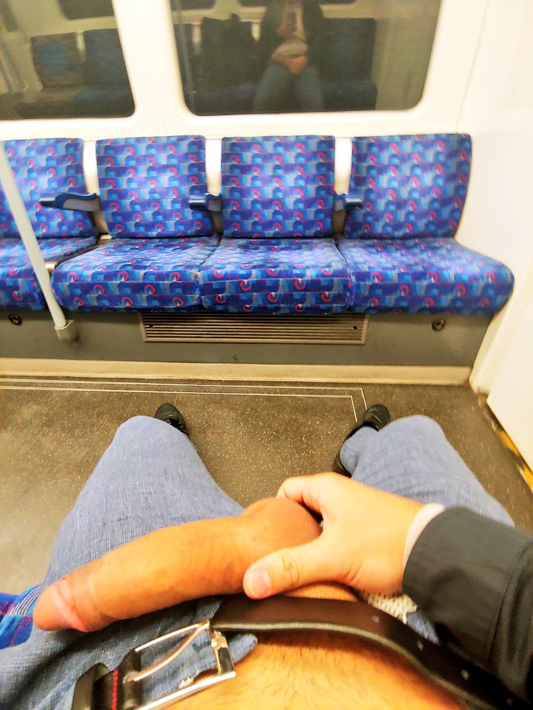Had to commute today for the first time in 2 years... Morning was terrible, evening sooo much better... RT for a video straight in your DMs #hard #hung #uncut #8in #tube #public #exhib