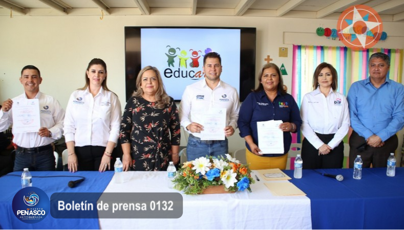 LaGuiadePenasco's tweet photo. https://t.co/zgsKcxVWxv El presidente municipal, Jorge Iván Pivac Carrillo, signo un convenio de colaboración con Carolina Pacheco Robles, directora General de Educarte México, el pasado martes, 2 de abril en sus instalaciones. https://t.co/Ldg1wNo6Em