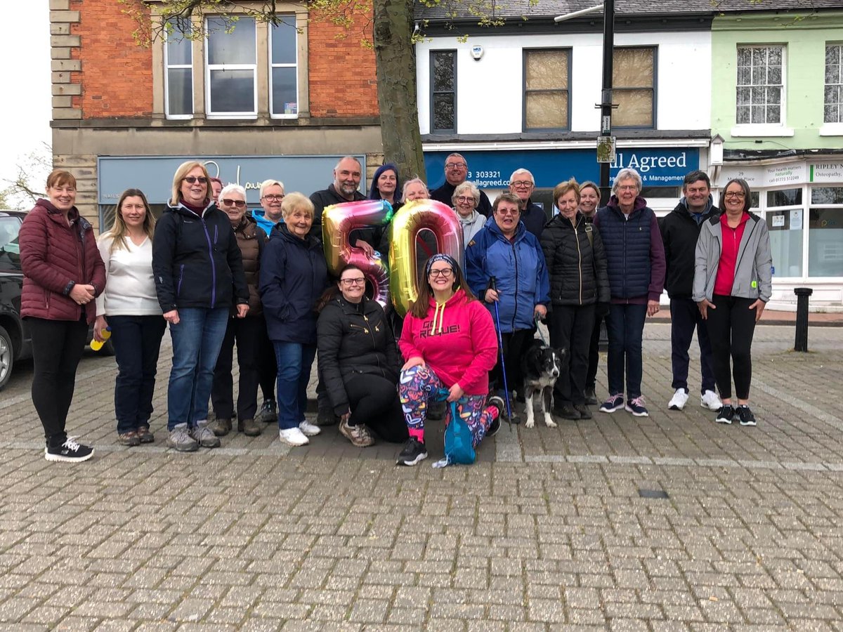 A milestone for our walking group this evening.  Our 50th group walk since we returned from lockdown last year. The group celebrated with a lovely walk through the bluebells in Strelley Woods. 
#NotJustARunningClub <a href="/JogDerbyshire/">Jog Derbyshire</a> <a href="/IllsleyJames/">James Illsley</a> <a href="/Button1979/">Sarah Baker</a>