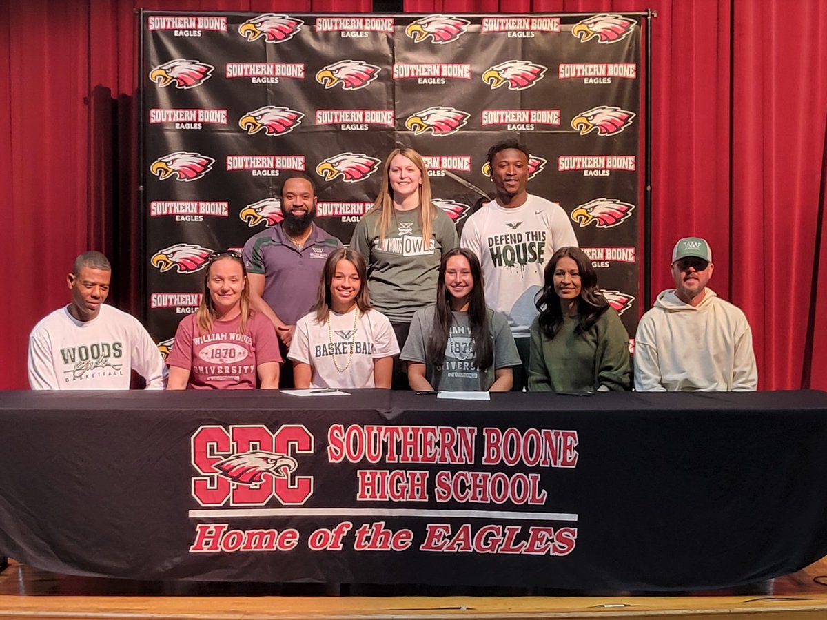 sobocosports's tweet photo. Congratulations to Mariah Prince &amp; Jersee Wren. They signed their Letter of Intent to play basketball at William Woods next year. Mariah is also going to play softball for William Woods too. https://t.co/VnO1rPAzV2