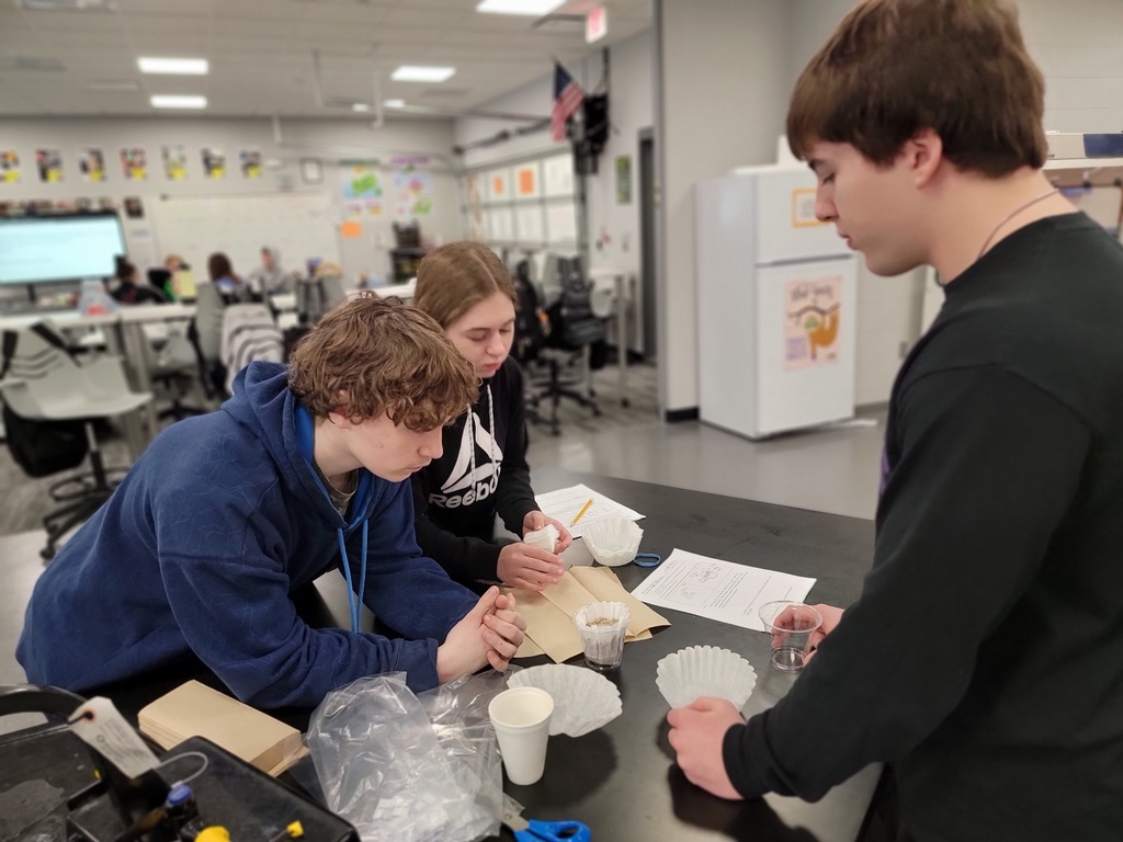 GraettingerD's tweet photo. Unified Science students are designing, evaluating, and refining water filter systems. Each group is acting as a company and was given a "budget" for their build. They also have the ability to resell any recovered materials from the filtered water to profit from their design. https://t.co/kGpIcCAowX
