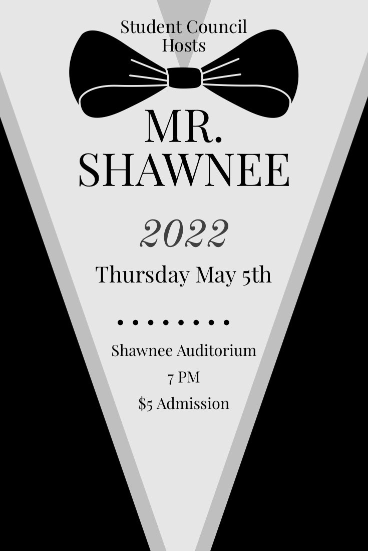 Come see seniors compete for Mr. Monthly, Mr. Fishbowl, Mr. Talent, Mr. Congeniality, Mr. Formalwear, and the grand prize: Mr. Shawnee! <a href="/Shawnee_2022/">Shawnee Class of 2022</a> <a href="/bluecrewSHS/">SHS Student Section</a> <a href="/ShawneeHSNJ/">Shawnee High School</a> #mrshawnee2022 #bluepride