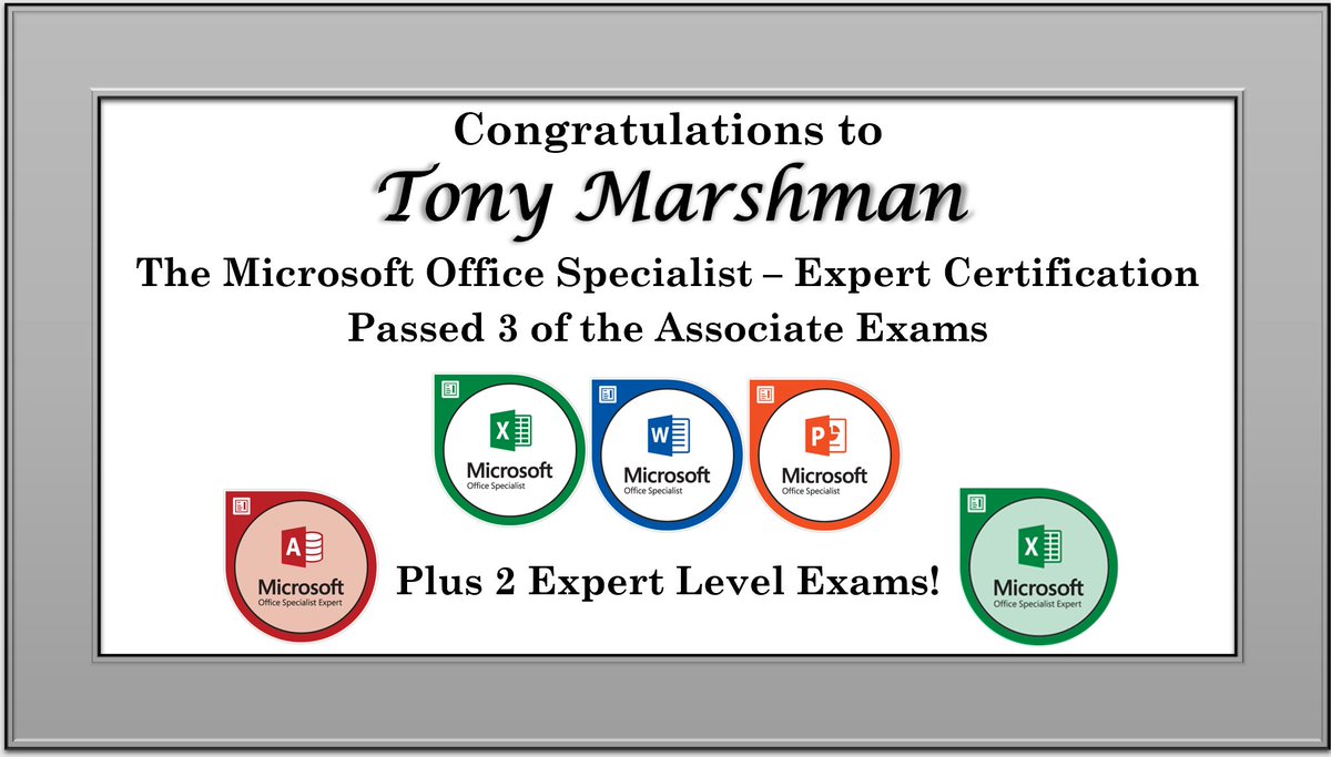 Melissa_Dux's tweet photo. Congrats to Tony Marshman, the first student at FHS to earn the Microsoft Office Specialist - Expert Certification! He passed 3 associate exams PLUS 2 expert exams this semester! #jeffpride #FbyBizEd #MOSexpert https://t.co/MGtQ3yRwex