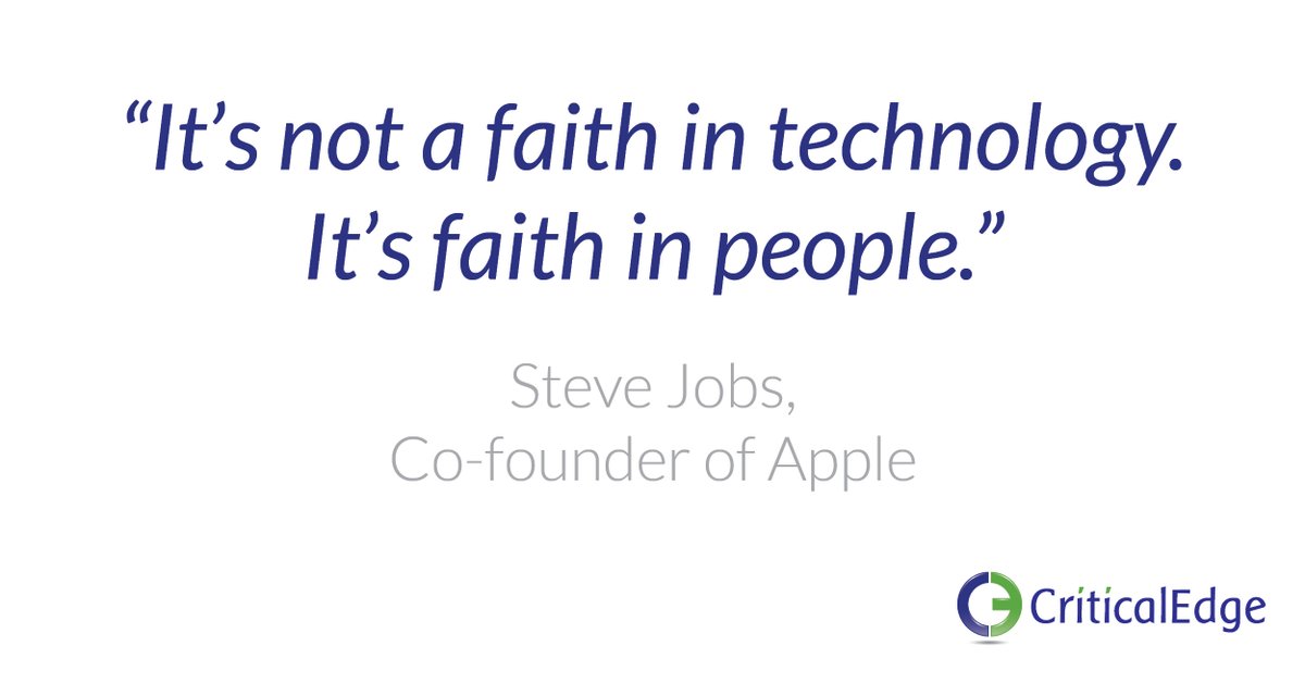 We are in the people business. We use technology, but that is just the tool we use to make life and business better for the people we serve. CriticalEdgeTech.com