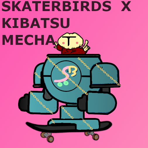For Kibatsu Mecha x Skaterbirds: #KMxSKATERBIRDS

Mech from Kibatsu, adjusted the base, added a skateboard 🛹. Put a skaterbird into the pilot seat, linked him to kibatsu by changing up his face! Followed up by throwing the SB logo and some chains from a bird. GL everyone! :)