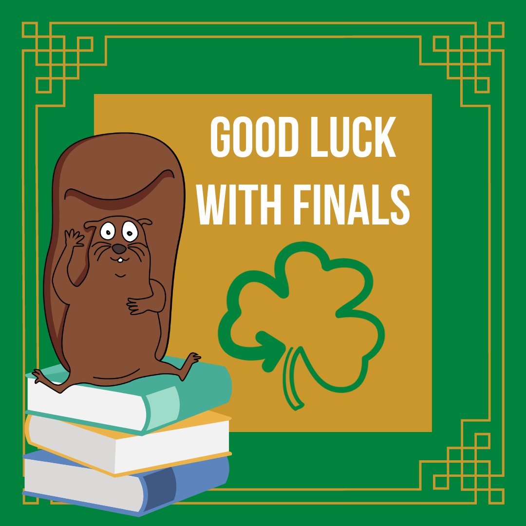 Here's to a strong finish - good luck with finals - you've got this!