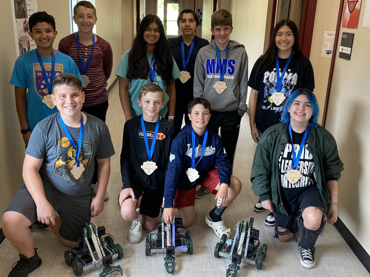 shawnbigdaddyc's tweet photo. Congratulations to my top 3 robotics teams. They will be competing tomorrow in the district tournament. @kchelmick @NisdCTE  @MedlinMiddle @MedlinMS @pcredraider @NorthwestISD https://t.co/co2F9Z5pXa
