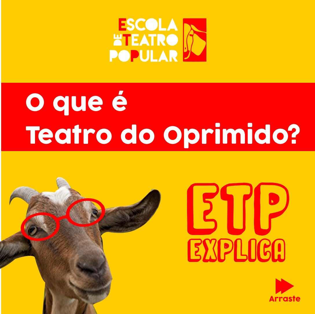 O que é Teatro do Oprimido? 🎭✊🏾

Bora pra mais um ETP Explica! 🐐

instagram.com/p/Cc3oN7LpEV-/…
