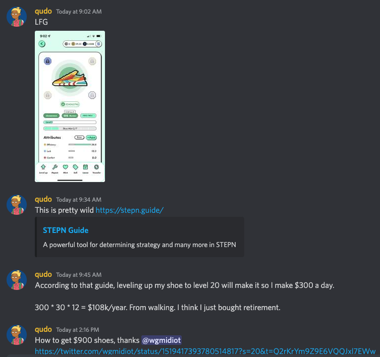 matr_world's tweet photo. Did you know we have a dedicated @Stepnofficial chat in our server? Come hang out, level up your show, ask questions, we're happy to help! https://t.co/NrZSYRvAsv