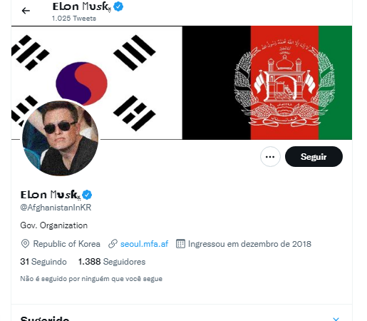 arykara's tweet photo. hahahahhhah 
Alguem da Coreia  invadiu a conta do @Twitter  da Embaixada do Afeganistao @AfghanistanInKR e esta tirando sarro do @elonmusk . 

Grande Dia 🤙
E o @TwitterBrasil ainda nao devolveu a conta @Ary_antiPT... AWESOME! https://t.co/jkmhM896YR