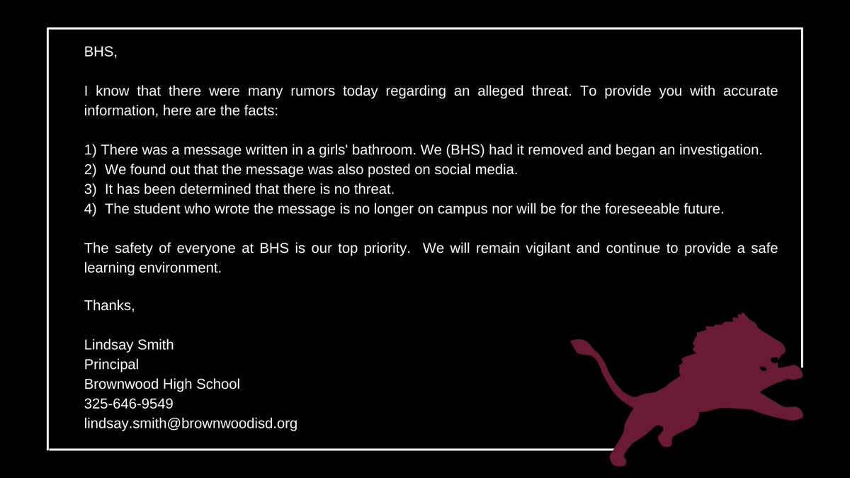 Brownwood High School (@brownwoodhigh) on Twitter photo 