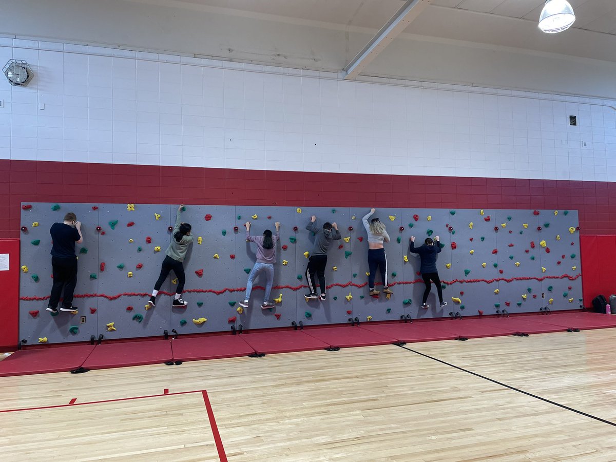 Incorporating some climbing into our strength training unit. #CVstrong