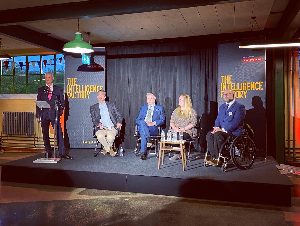 RaisingGinger's tweet photo. What a team. What a journey. What a fabulous reception at the finish line.
Our exhibition The Intelligence Factory opens tomorrow @bletchleypark
Launched in style by CEO @IainStanden & @thehistoryguy chairing great panel discussion w/ David Kenyon, @spyhistory & @TrooperAbs https://t.co/Ry3DQ0Suee